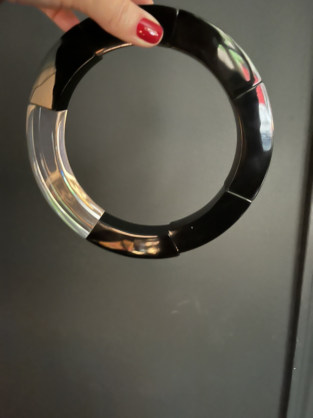 Gerda Lynggaard-Monies Black & Clear Chunky Ring Necklace fabulous.