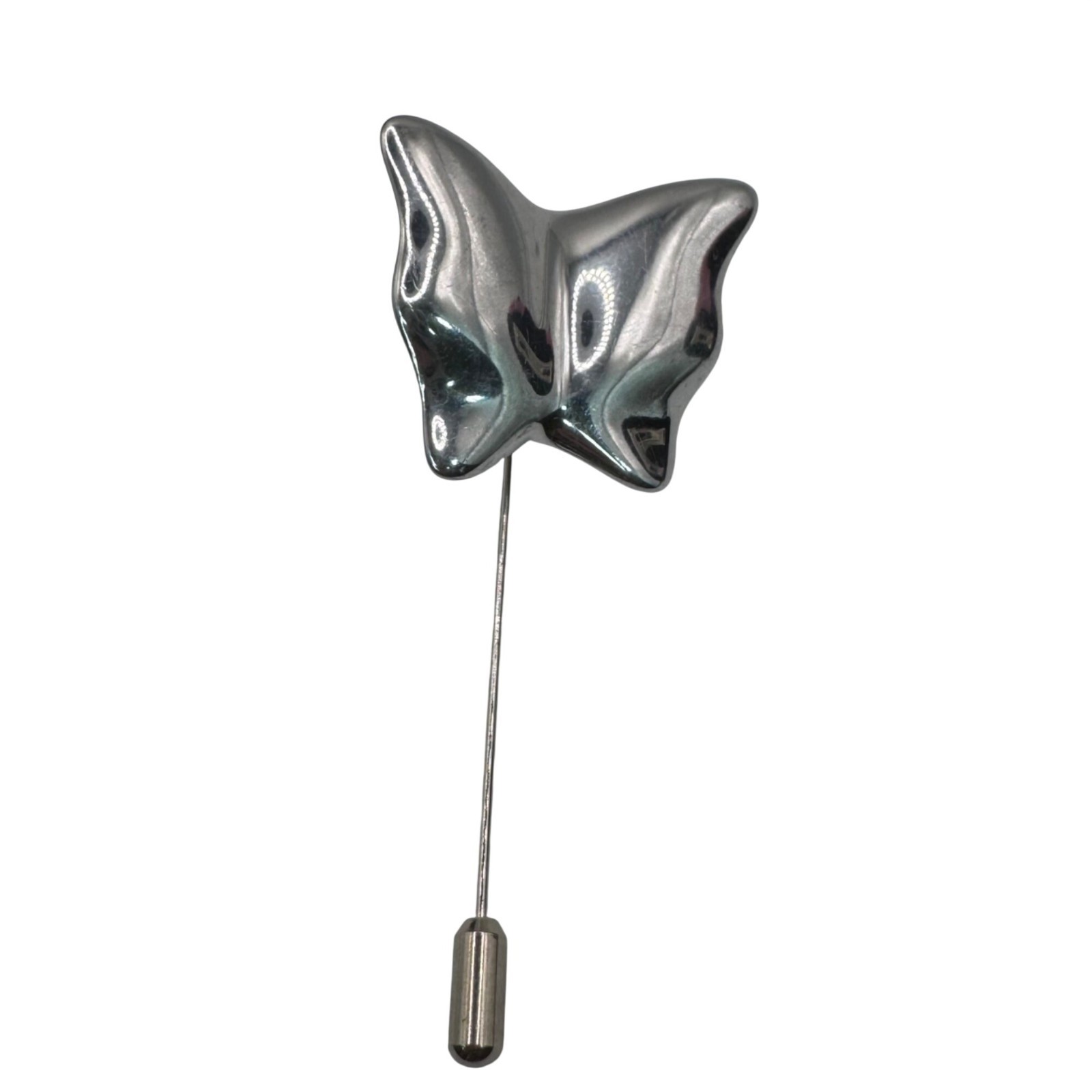 Hoselton Canada 181 Butterfly Aluminum art Sculpture stick Pin Signed Brooch 3″