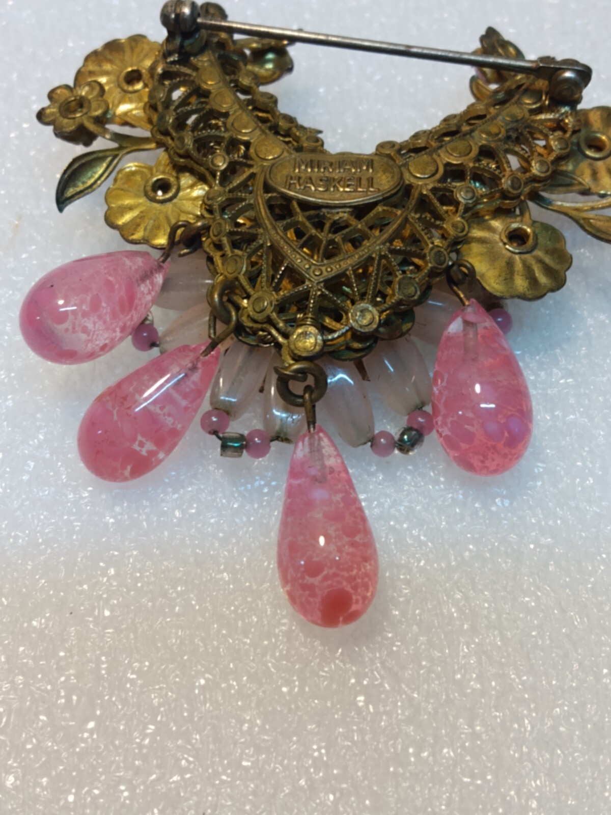 Miriam Haskell Beautiful (Signed) Brooch (Rare)1930’s – 1950’s – Vintage