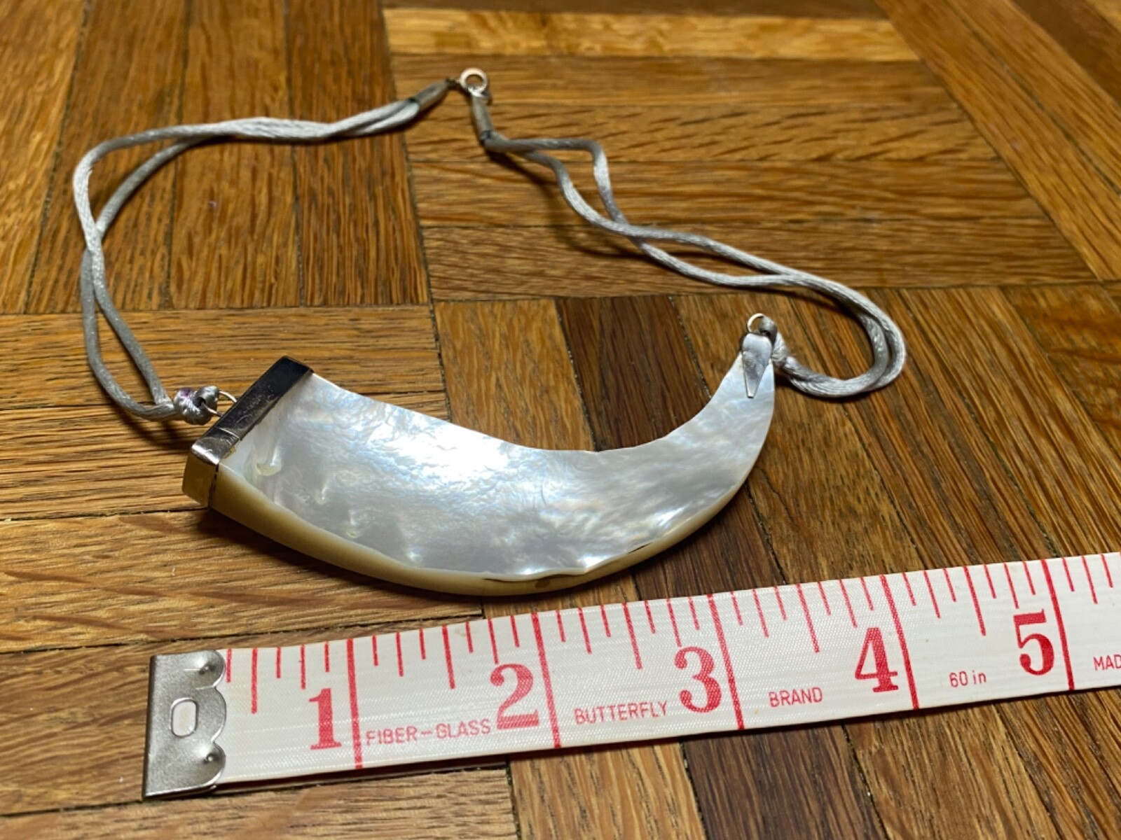 Vintage Mother of Pearl Collar Choker Handcarved