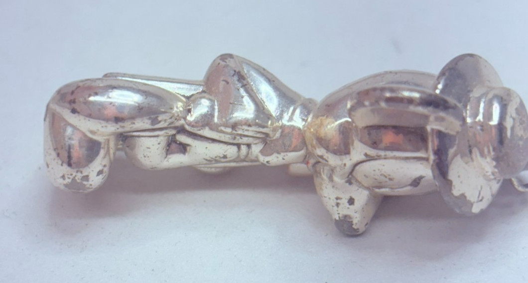 Rare Vintage Disney 925 Sterling Silver Top Hat Mickey Mouse Charm