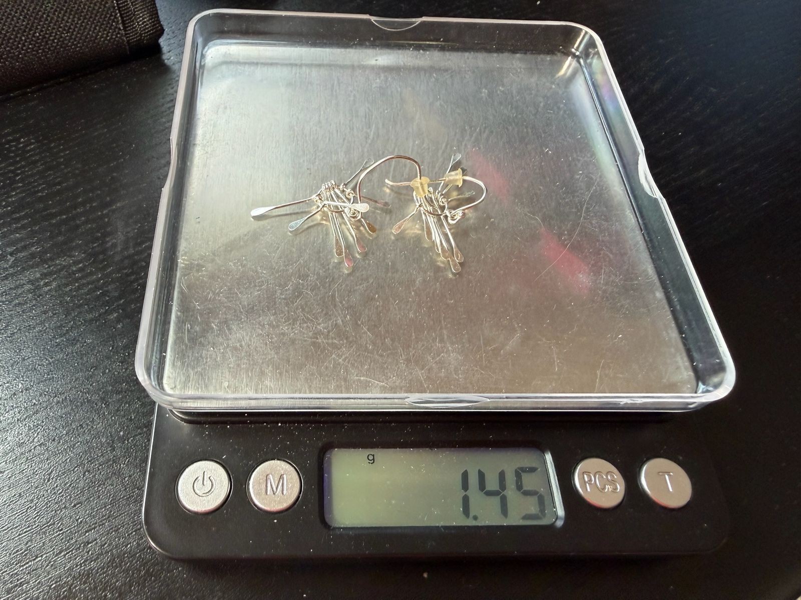1.45g Vintage Sterling Silver 925 Dangle Drop Fringe Earrings Lightweight M
