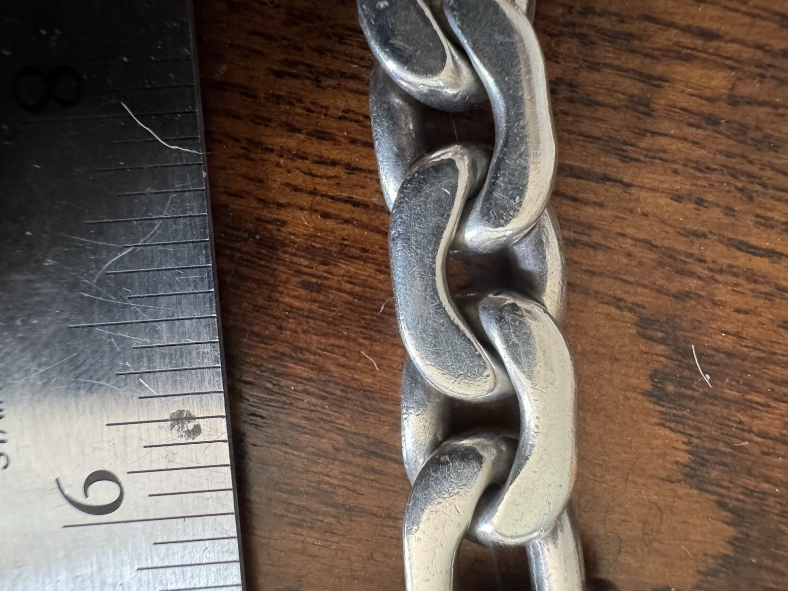 VTG Taxco Mexico Sterling Silver Bracelet Heavy Chunky Link MEX 925 79.5g
