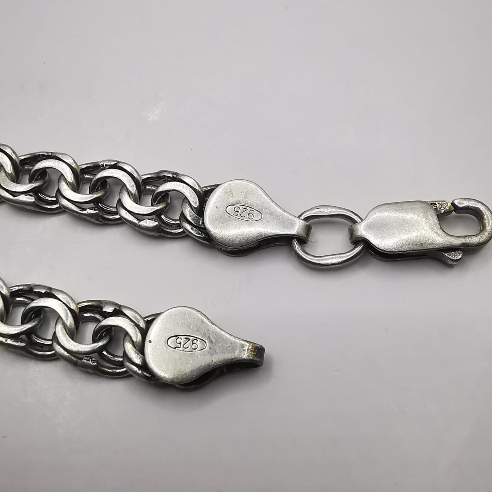 Vintage Beautiful Signed 925 Sterling Silver Jewelry Chain 22.05in 0.78oz