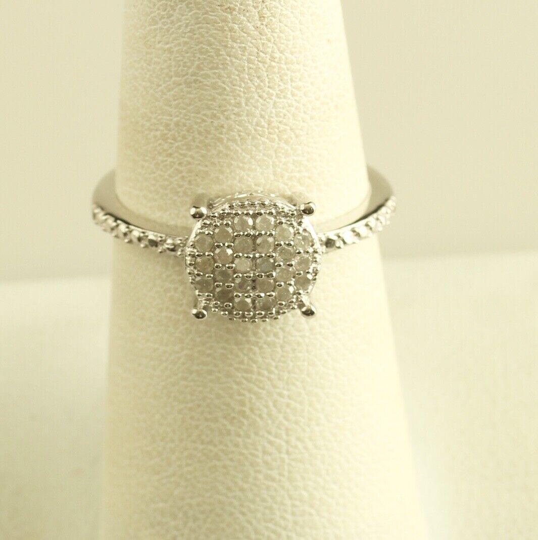 Vintage Sterling Silver DBJ 925 China diamond cluster ring