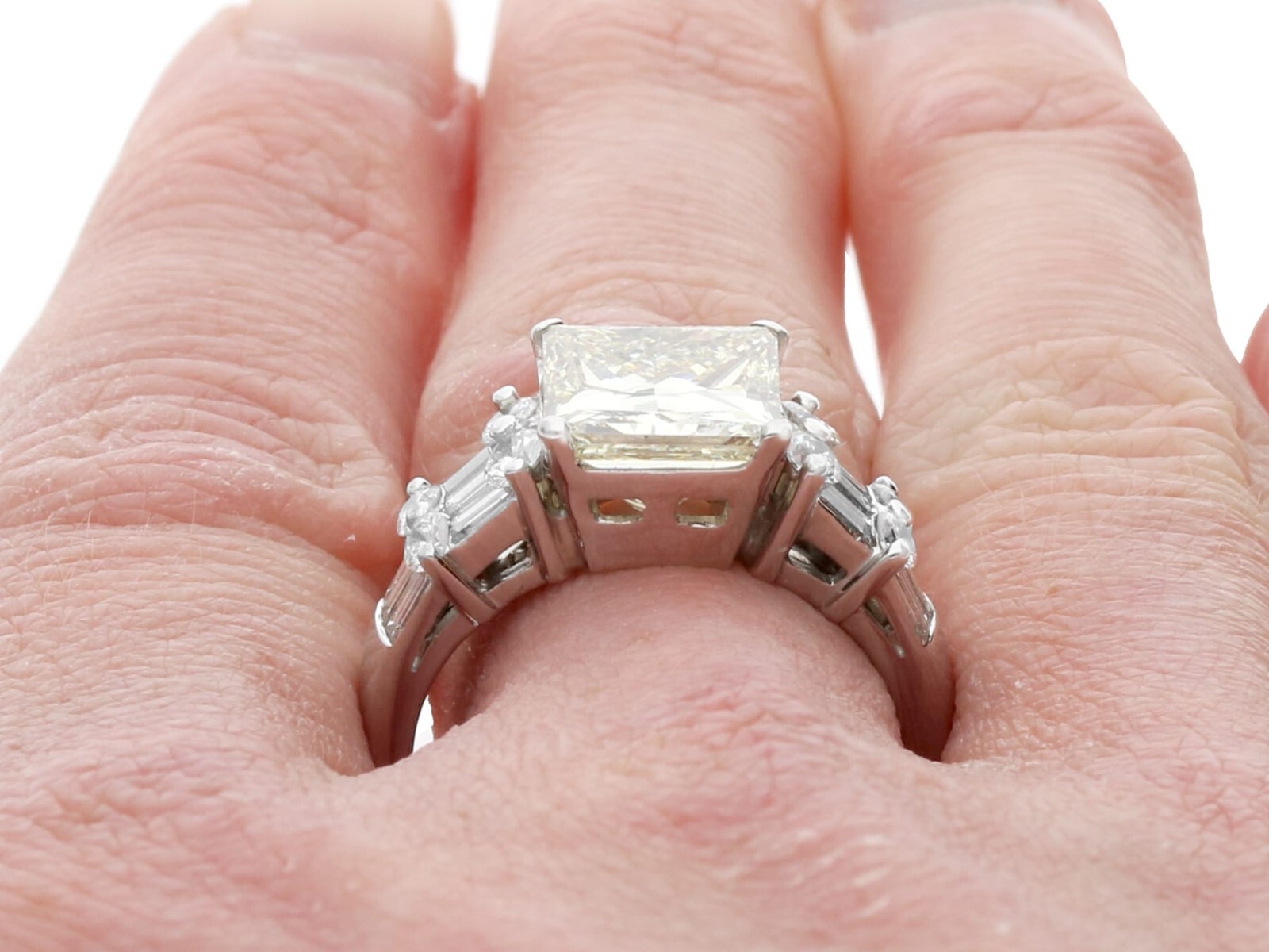 Vintage 5.12ct Diamond and Platinum Solitaire Ring
