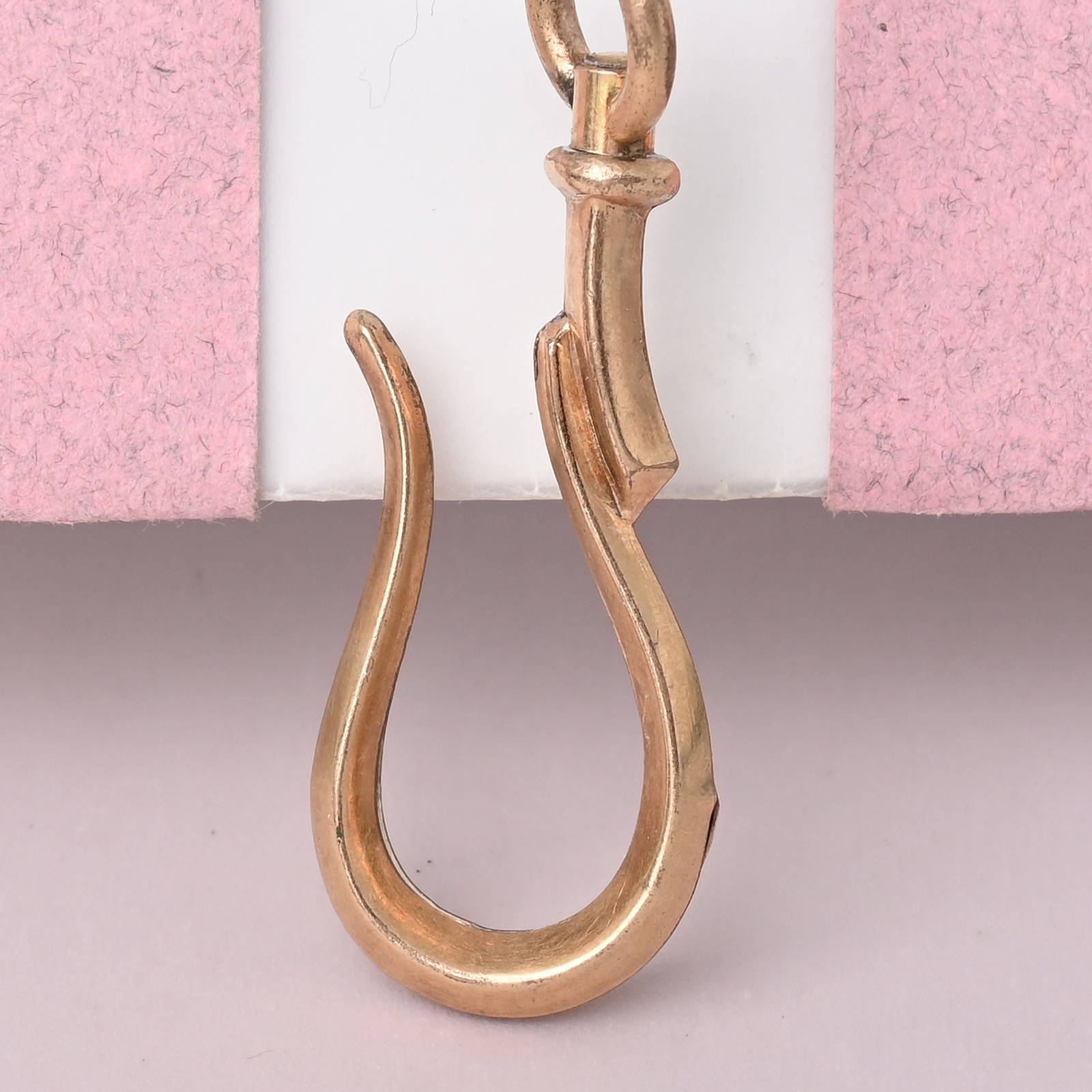 Antique Victorian HOOK Clasp Yellow Gold Filled Rotating Bail 4 Pendant