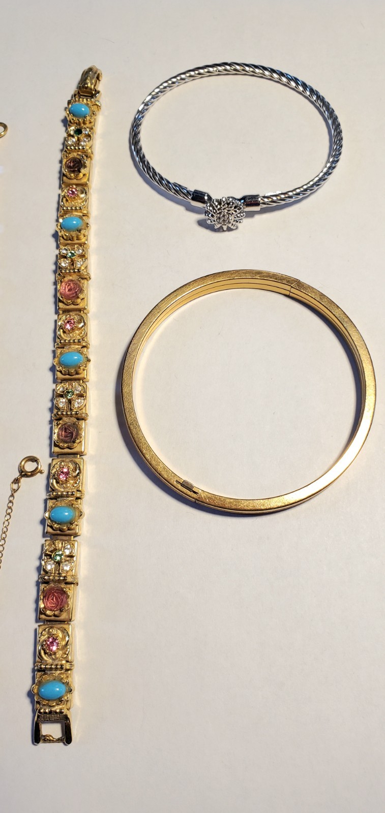 Vintage Bracelet Lot Of 6, Different Makers, Styles, Composition, Ages, Color