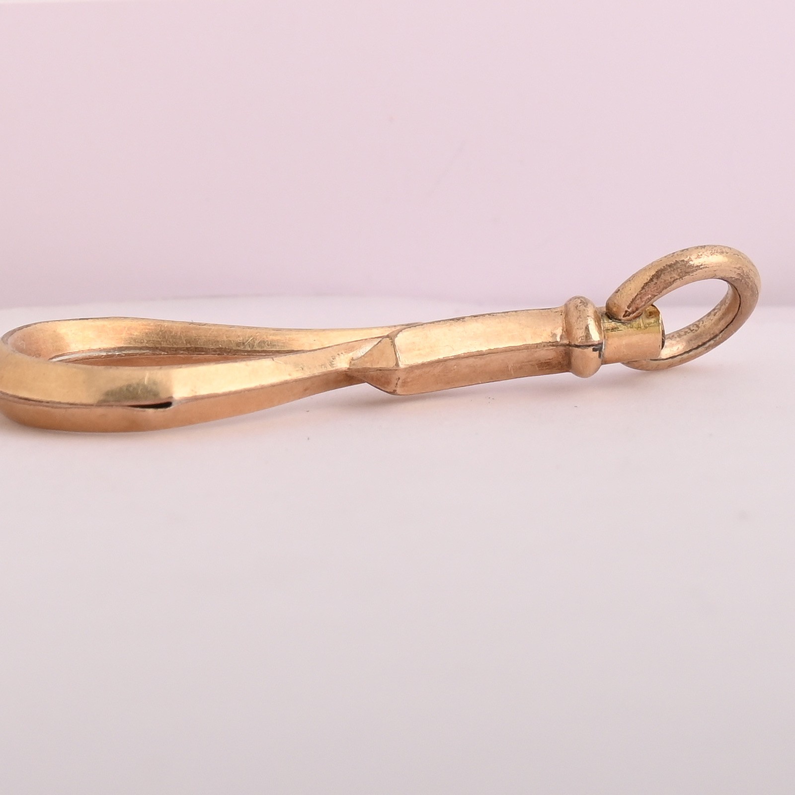 Antique Victorian HOOK Clasp Yellow Gold Filled Rotating Bail 4 Pendant