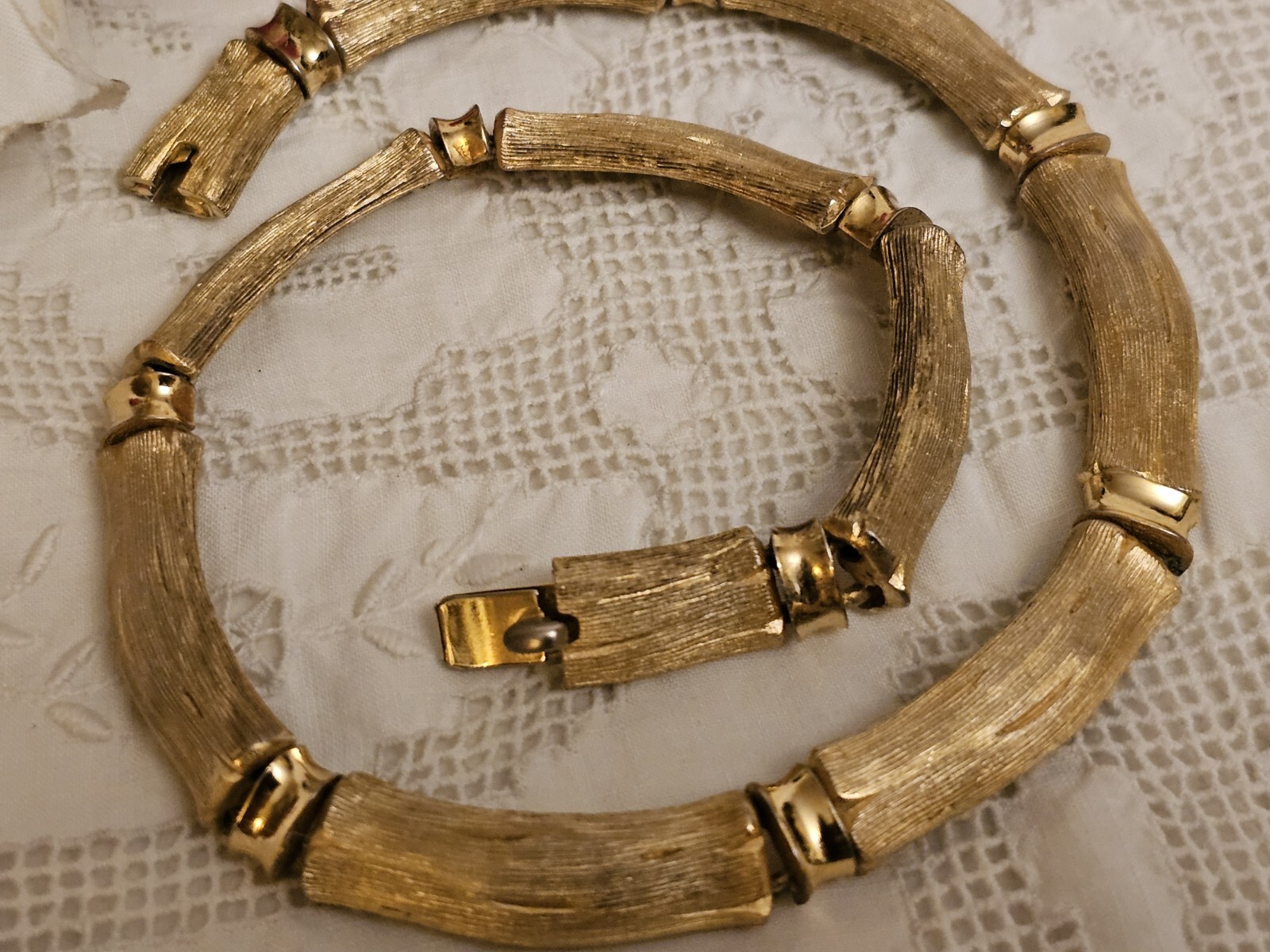 Vintage ORENA PARIS Design France Gold Plated Choker Necklace 1970’s RARE