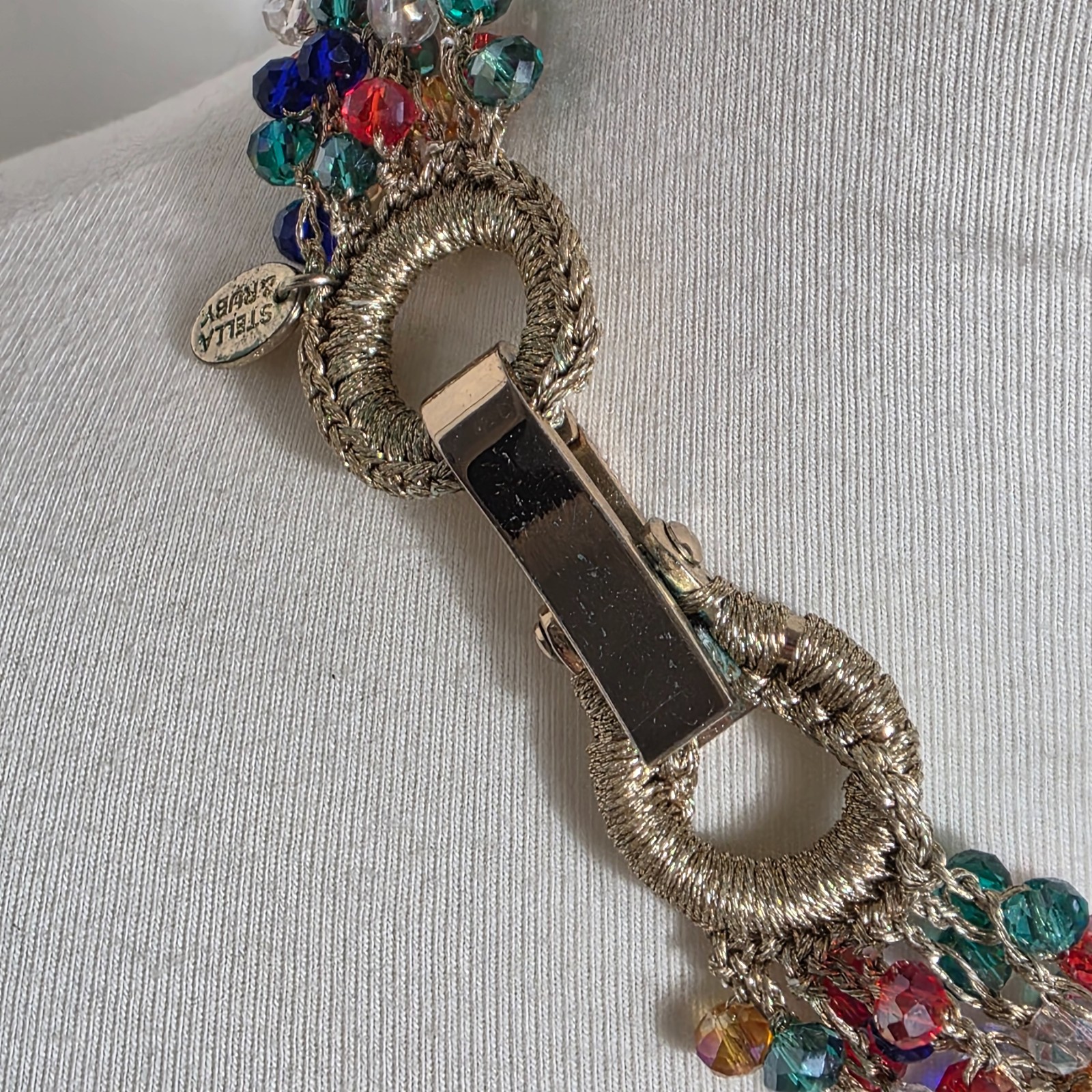 Stella & Ruby Multi-Colored Beaded Necklace Faceted Acrylic Crystal Beads