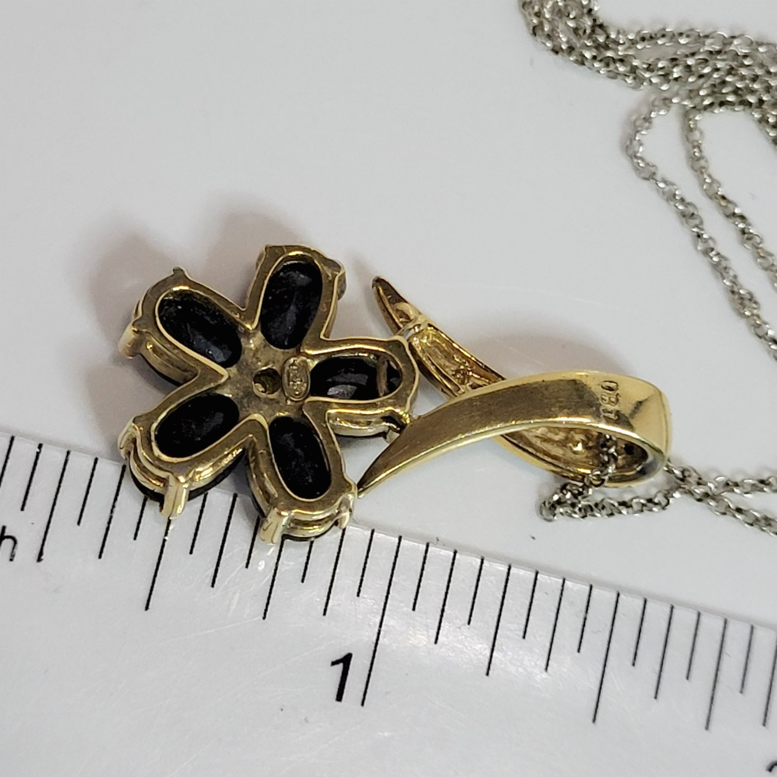 DBJ 925 Flower Pendant gold over sterling Dee Berkley + Sterling Necklace