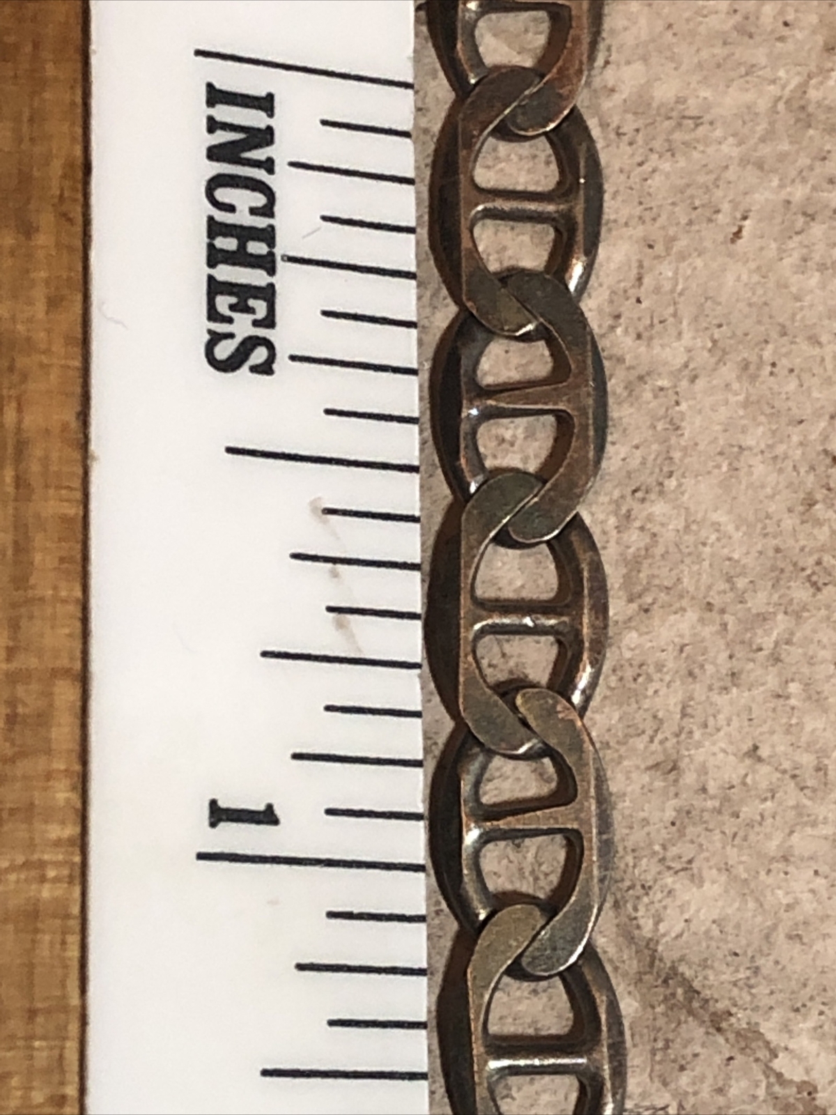 3?. Vintage Sterling 925 Anchor Mariner link Chain Necklace Italy 20″, 15.3g