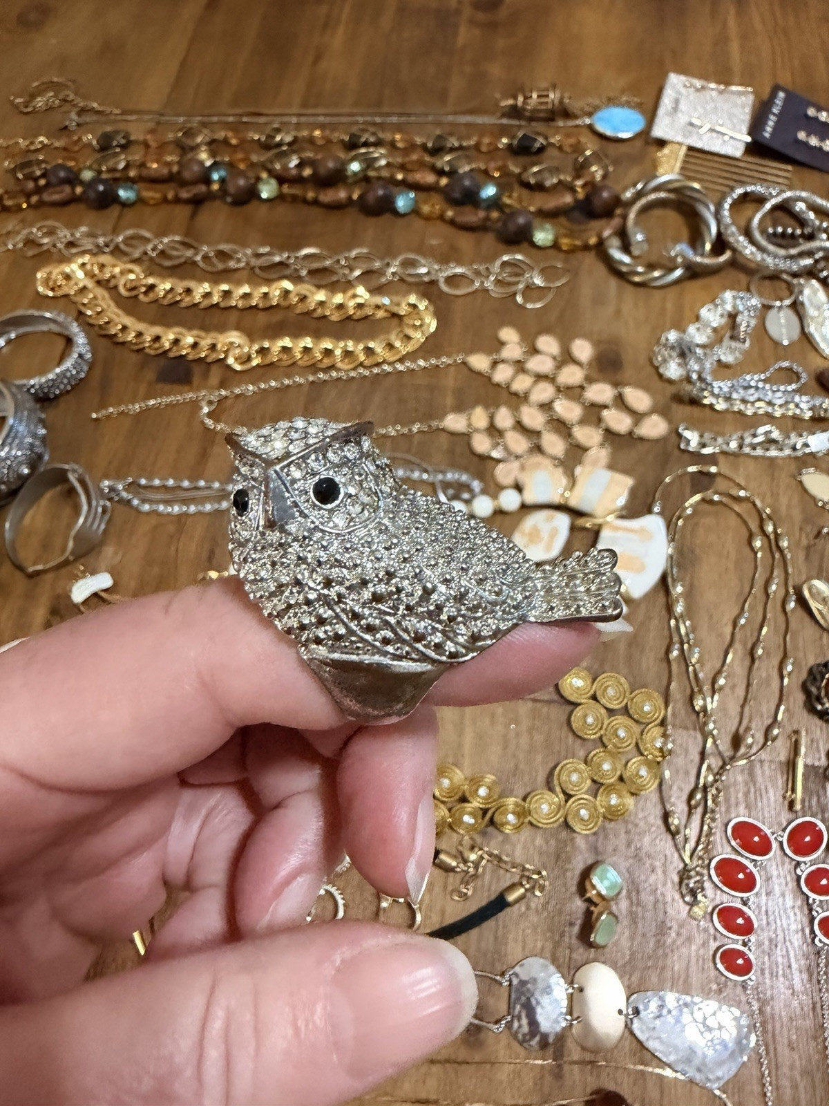 Vintage Modern Costume 99 Pieces Jewelry Lot Signed Necklace Earrings Broach