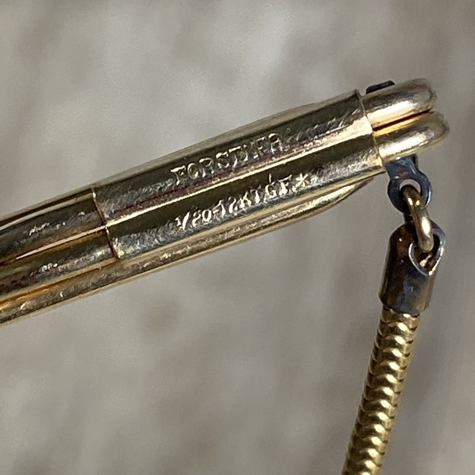 Cuff Links & Tie Clip, Vintage Gold, Red