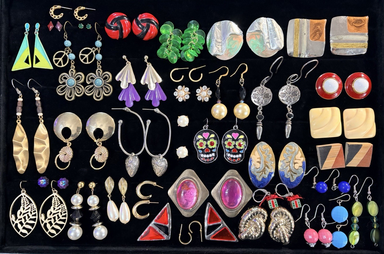 Lot Of 37 Pairs. Vintage & Mod Estate Earrings. Kate Spade, Monet, And More!