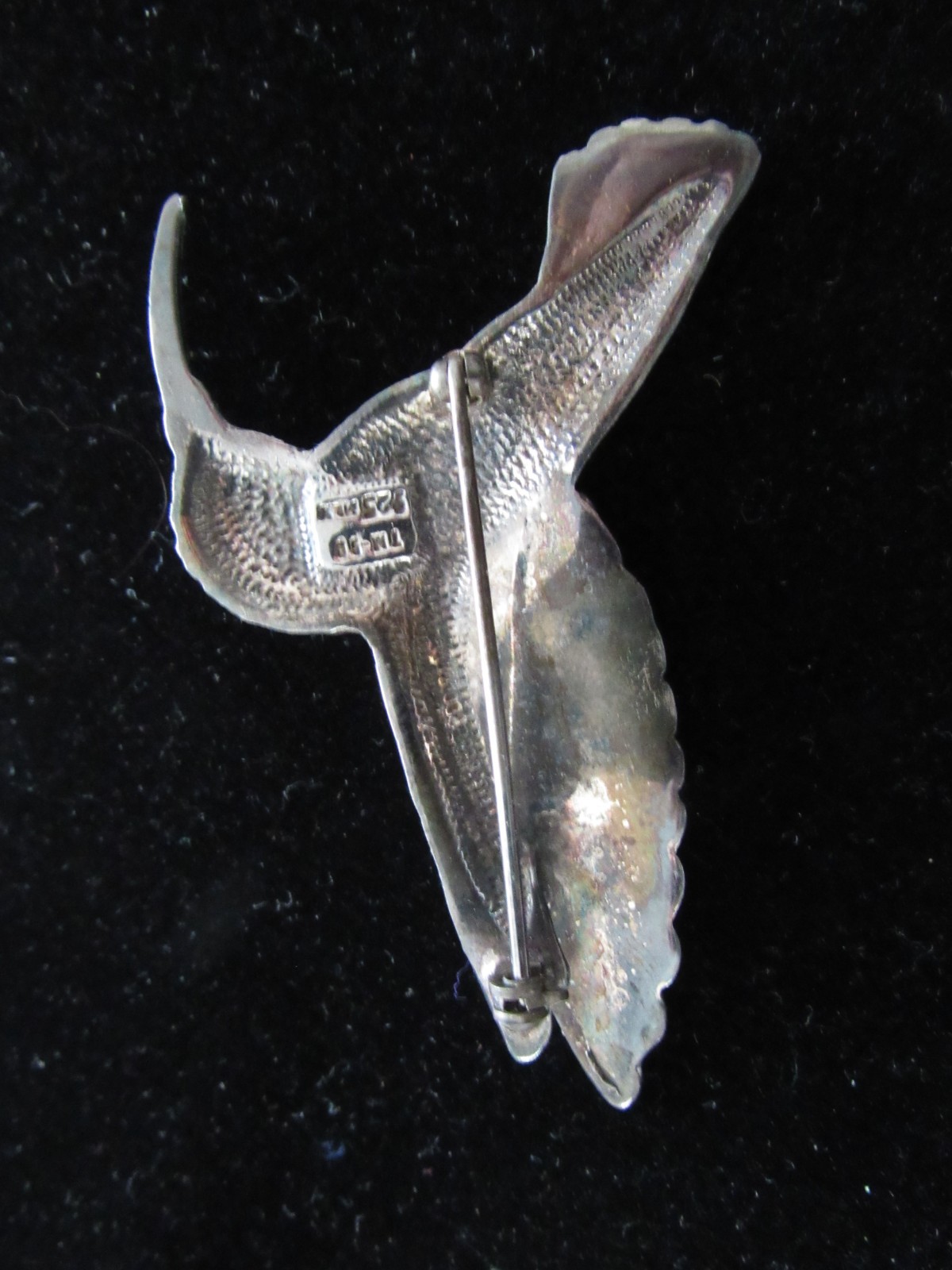 Large Sterling Silver Hummingbird Booch / Pin Stamped 925 MEX Vintage