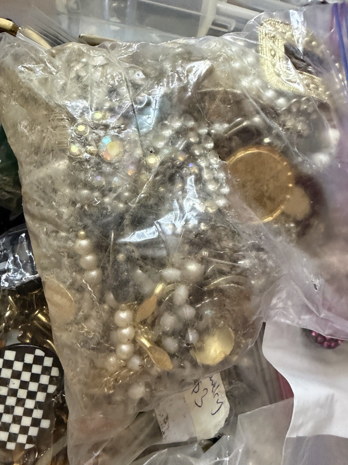Estate Vintage to Mod Jewelry Lot 2 lb JUNK CRAFT WEAR REPAIR Untested Unsorted