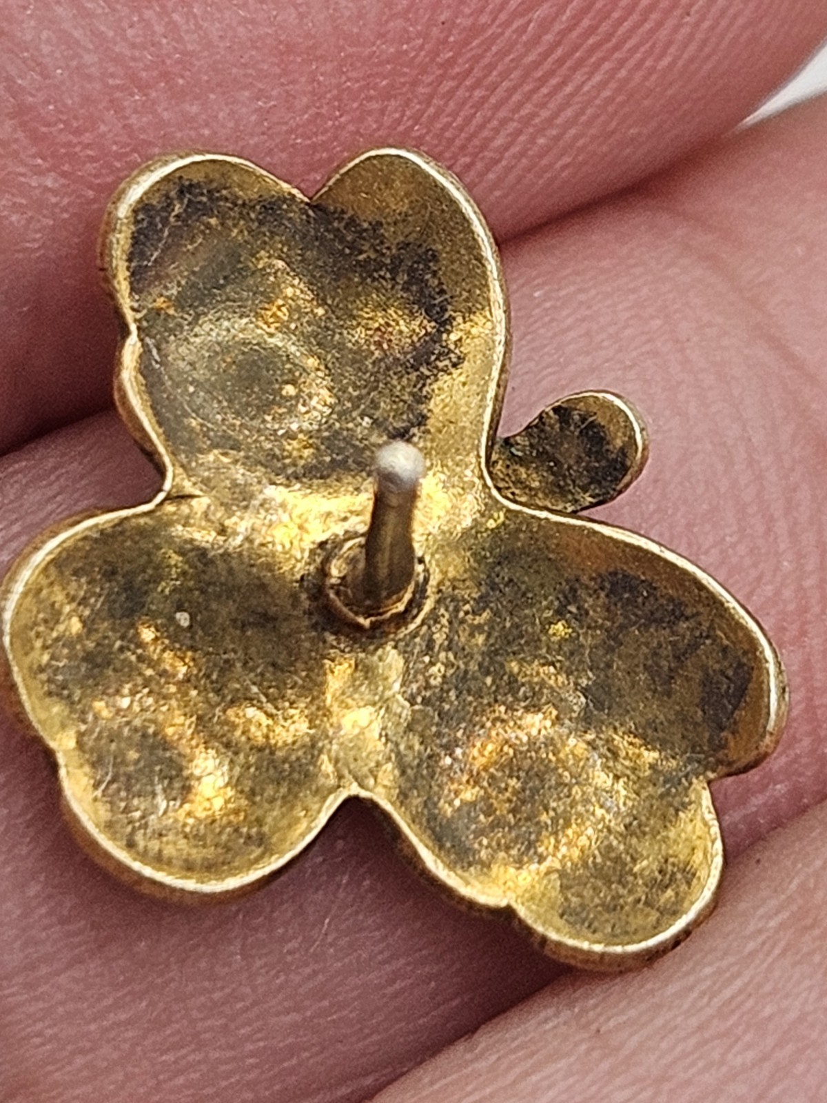 Vintage Thousand Flowers Enamel Cloisonne Sterling Silver Gold Finish Earrings