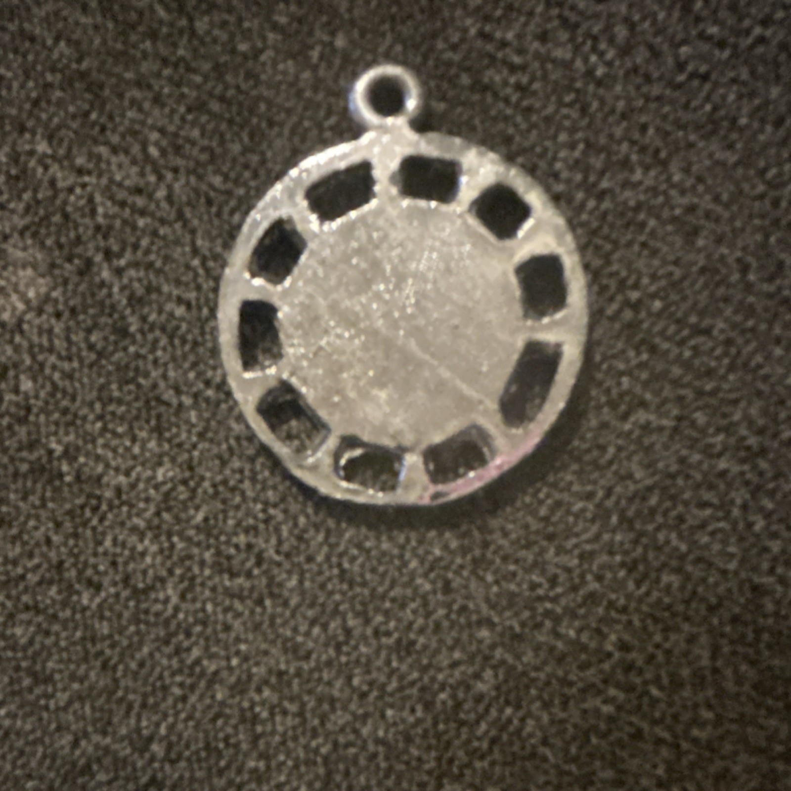 Round Silver Tone Coin Pendant with US Buffalo Nickel, Metal, Coins Theme
