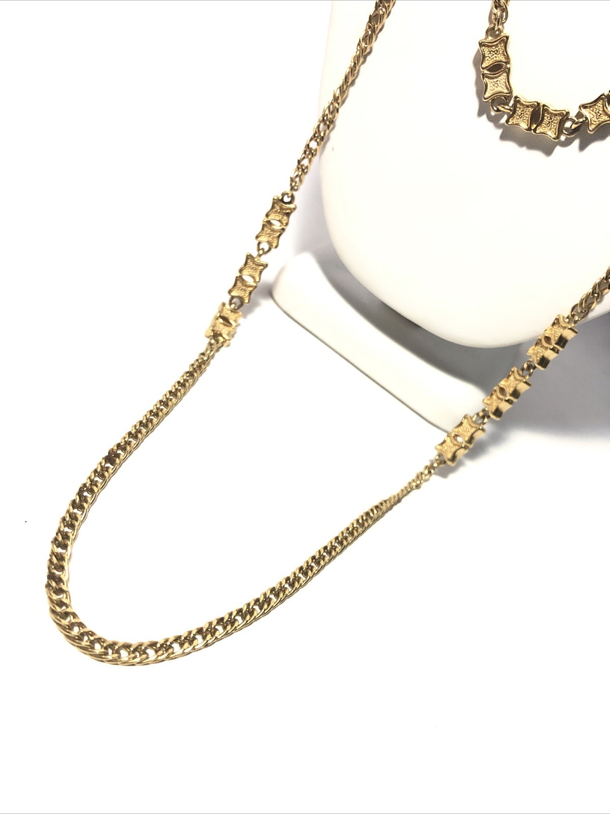Vintage Monet Gold Tone Multi-Strand Long Wrap Necklace. 54” Long
