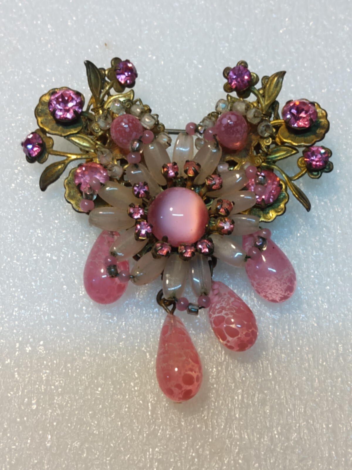 Miriam Haskell Beautiful (Signed) Brooch (Rare)1930’s – 1950’s – Vintage