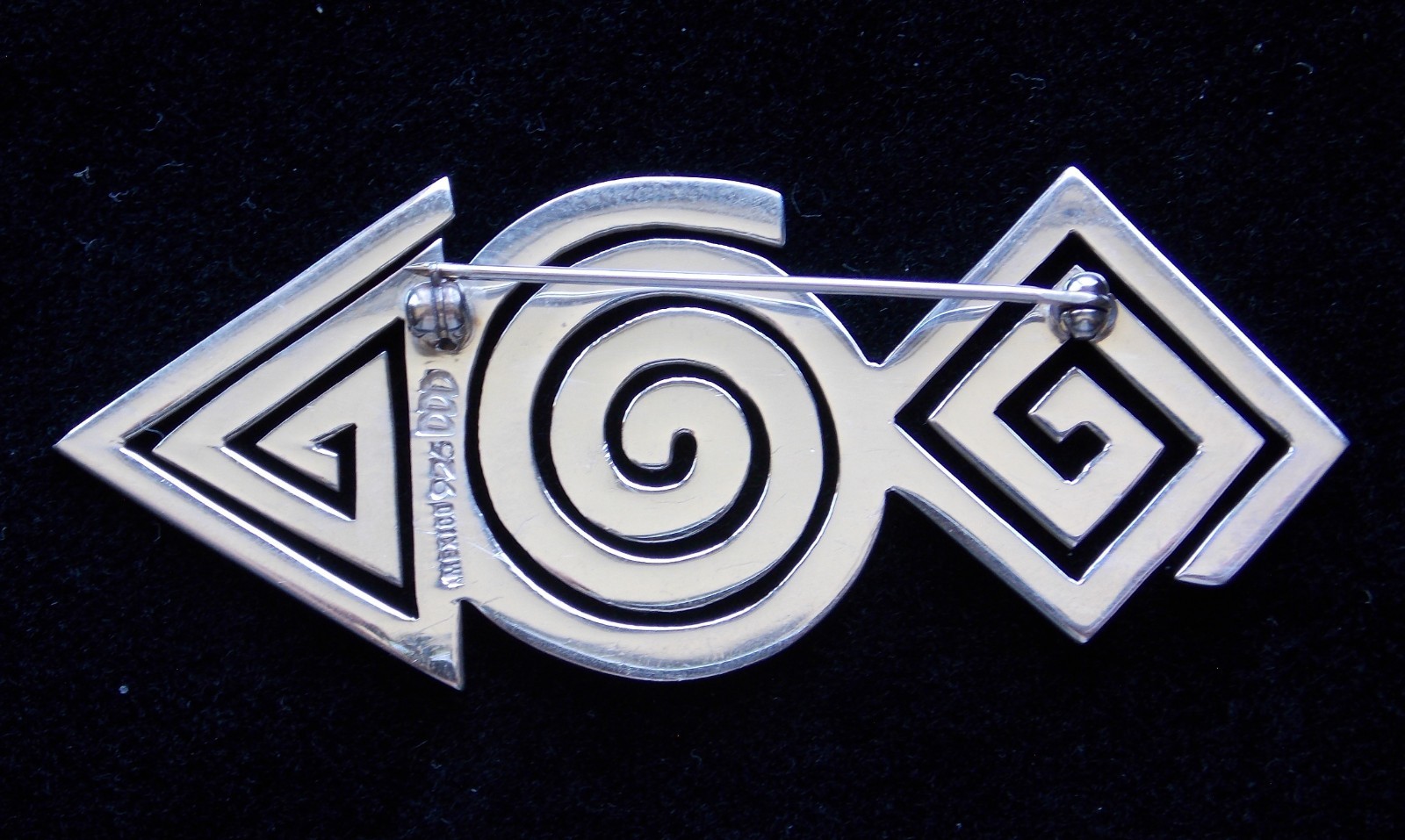 Vintage Dominique Dinouart Mexico Sterling Silver Brooch with Unique Design