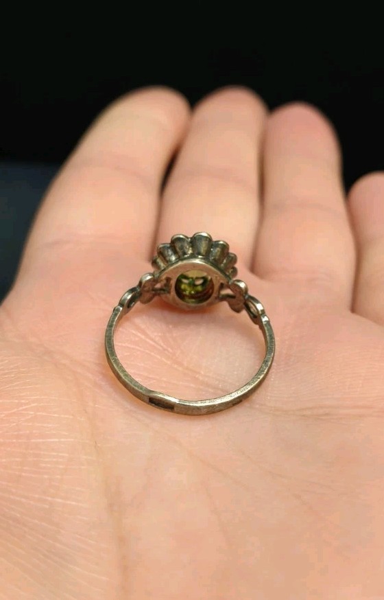 Vintage Gilt Silver Engagement Ring 875 soviet Women’s Jewelry