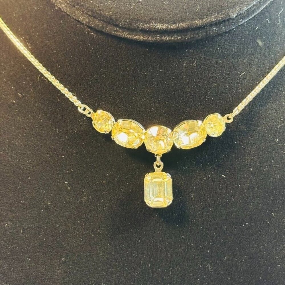 Y2K Vintage Jewelry Sparkly Rhinestone Choker Necklace 2000s Retro Accessory