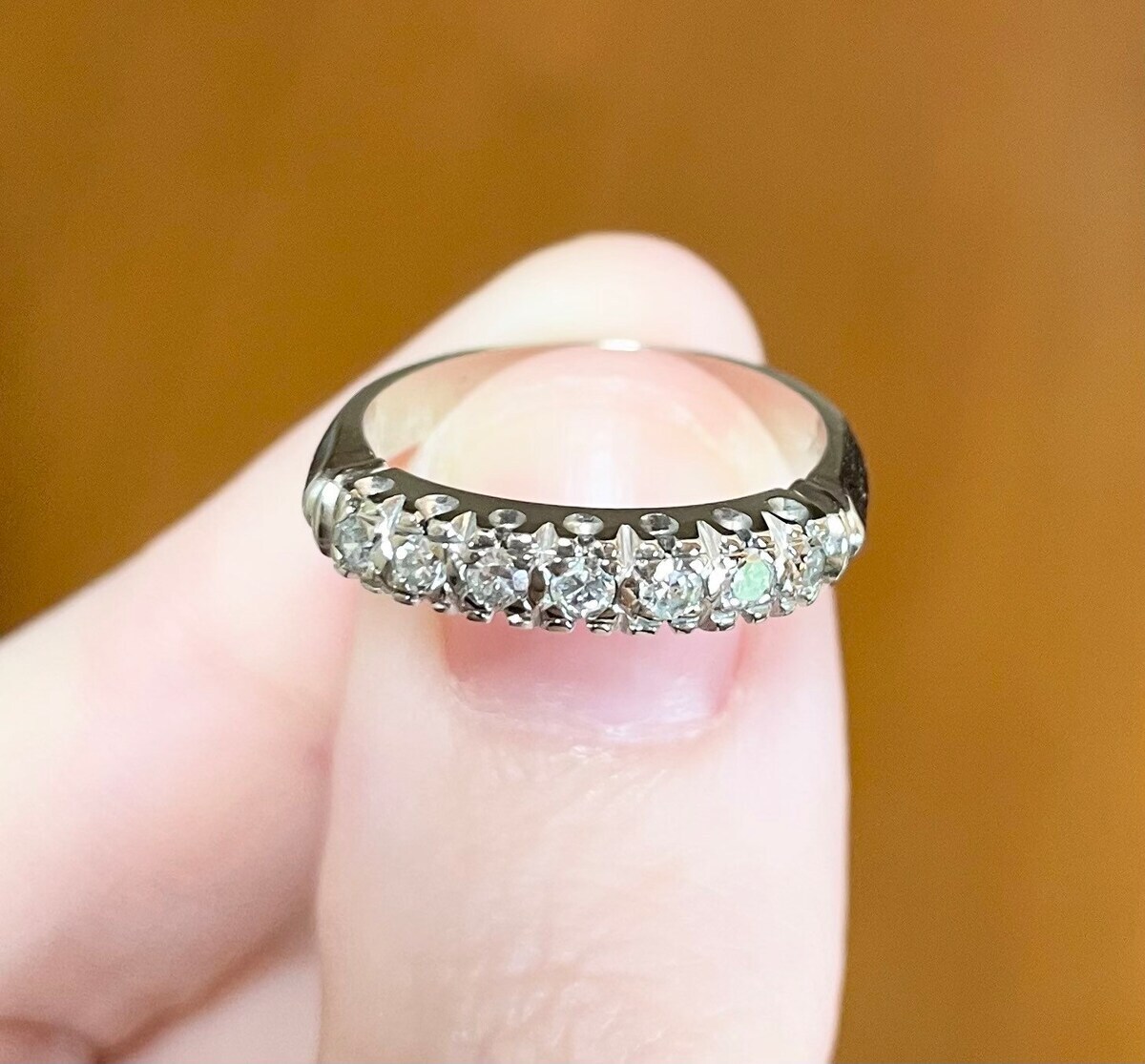 1/2 CTW White Round Cut Simulated Diamond Wedding Art Deco 925 Silver Band Ring