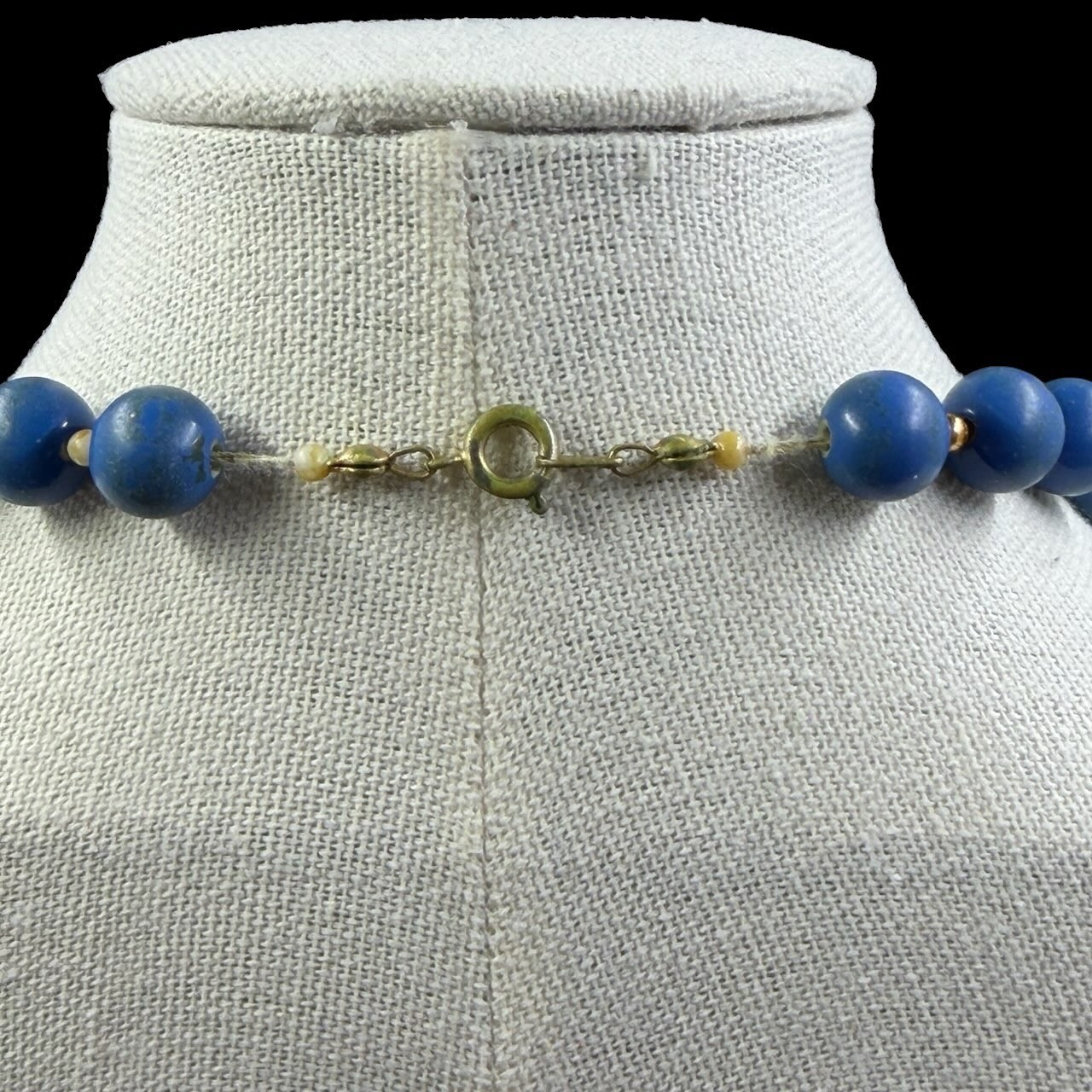 Vintage Blue Beaded Necklace Set 2 Strand Bundle Long Layered Coastal Boho