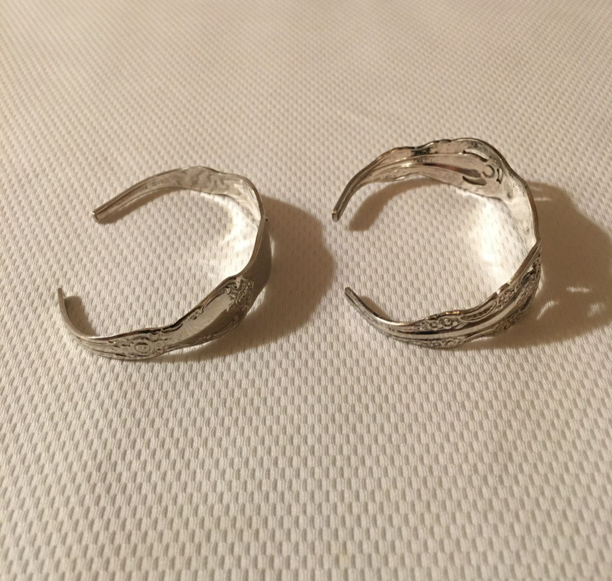 Vintage Silver Plate Jewelry Cuff Bracelets Spoon Rings WM Rogers Oneida