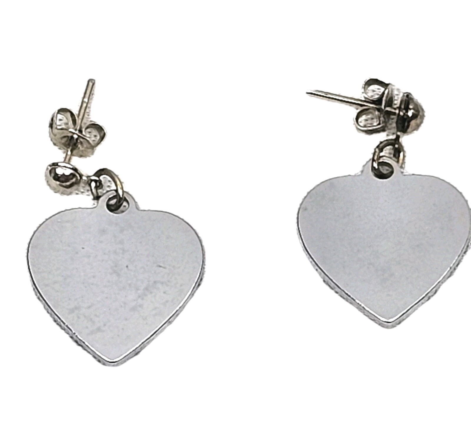 Vintage Paua Shell Heart Shaped Dangle Drop Earrings For Pierced Ears | 5/8″