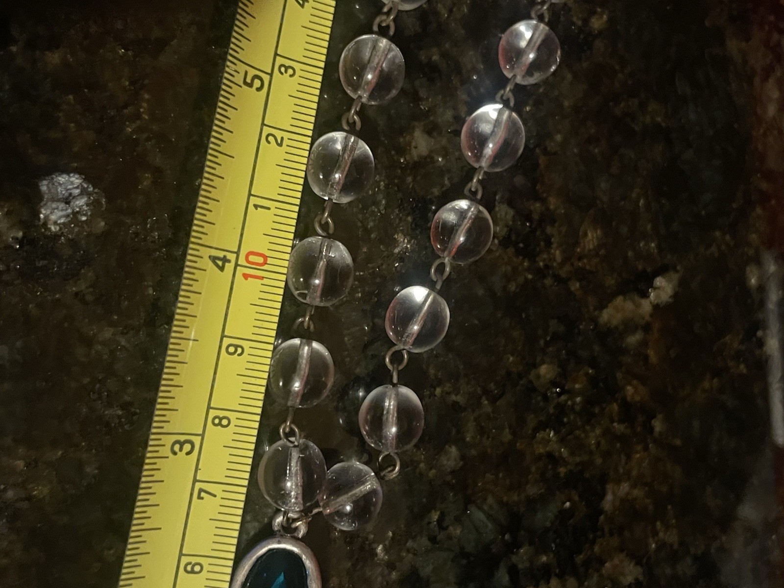 Antique Crystal Pool Of Light Style Necklace