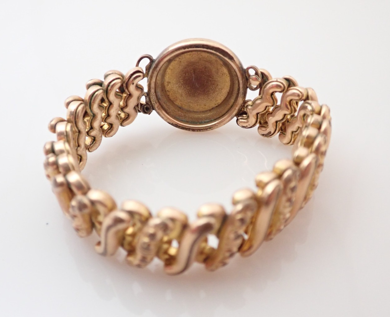 Antique Gold Filled Sweetheart Expansion Expandable Stretch Bracelet 28.5g