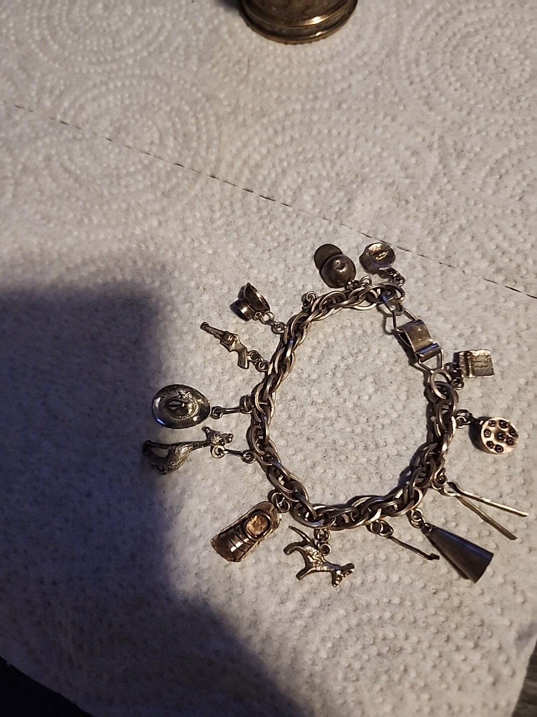Sterling Silver Vintage Charm Braclet, Original Mexico Piece