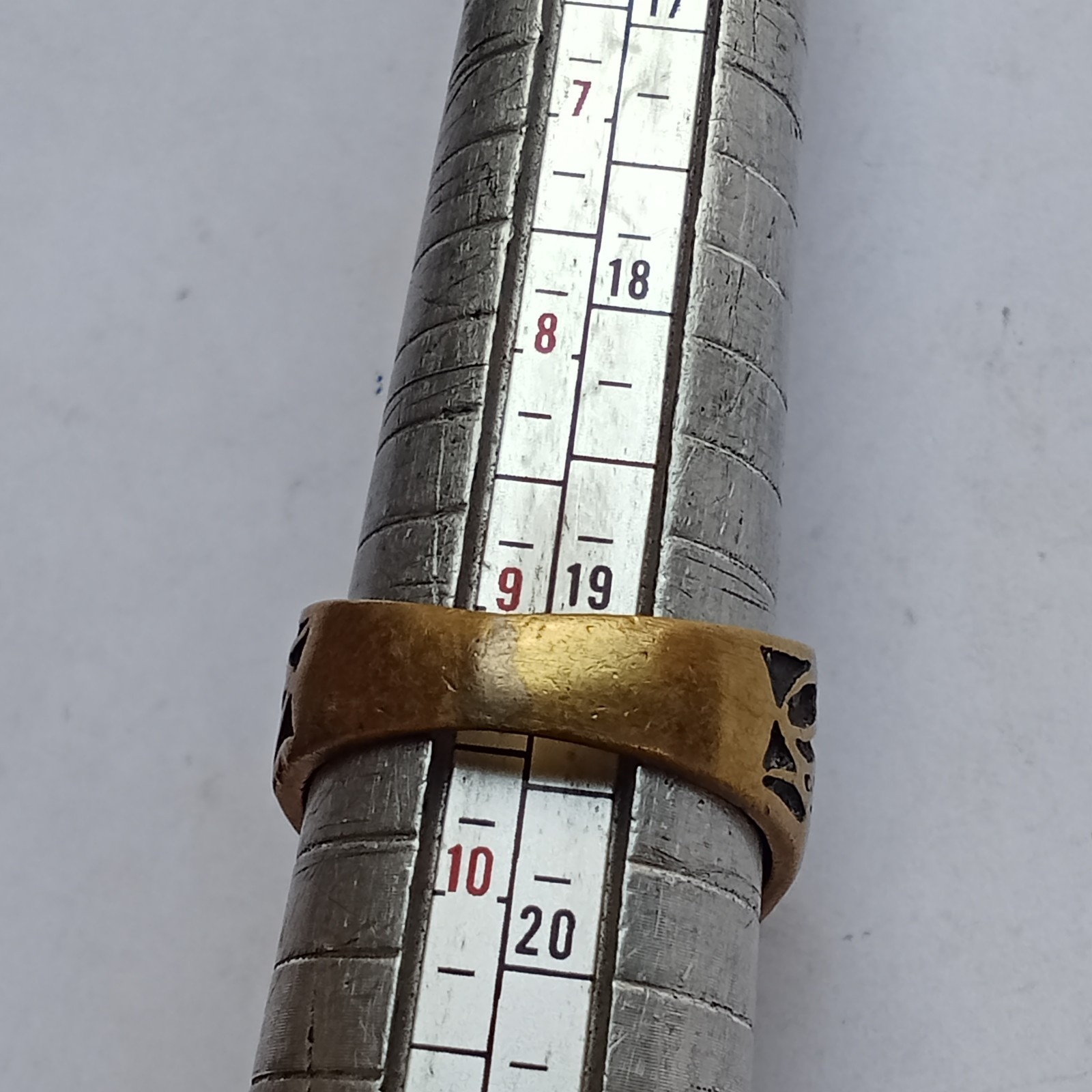 Vintage Moroccan Tuareg Brass Ring Berber Sahara Handmade Ring Brass SIZE 9.5