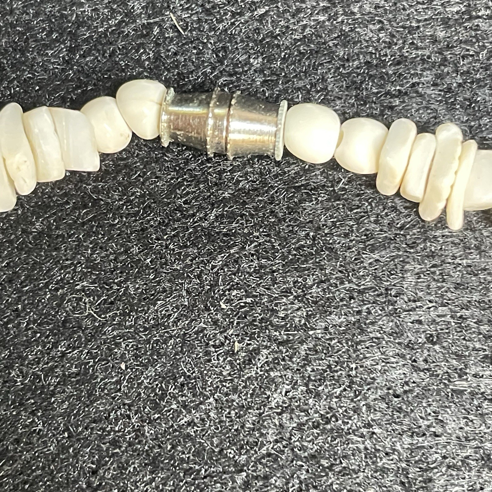 VTG Shell Necklace White Milk Moon Caribbean Snail and Cockle Shell 22 Inches
