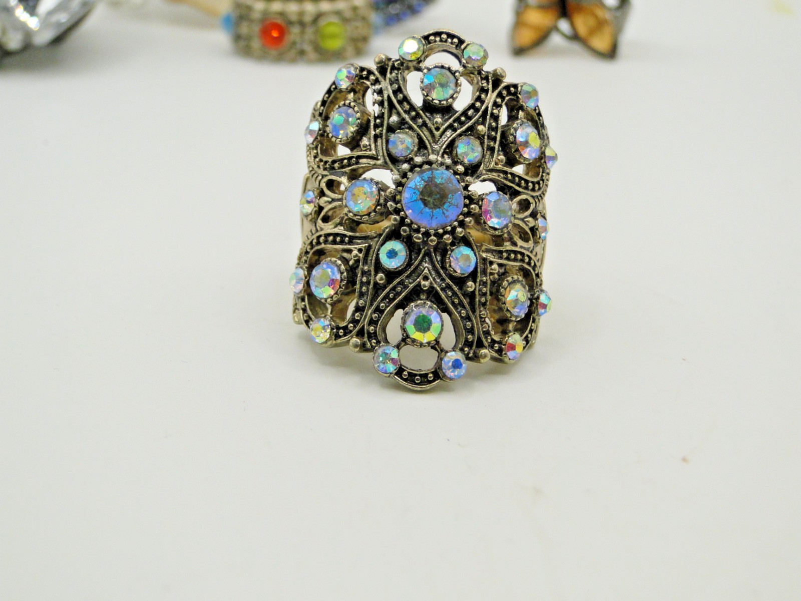 Lot of Eight Unique Vintage Expansion Rings