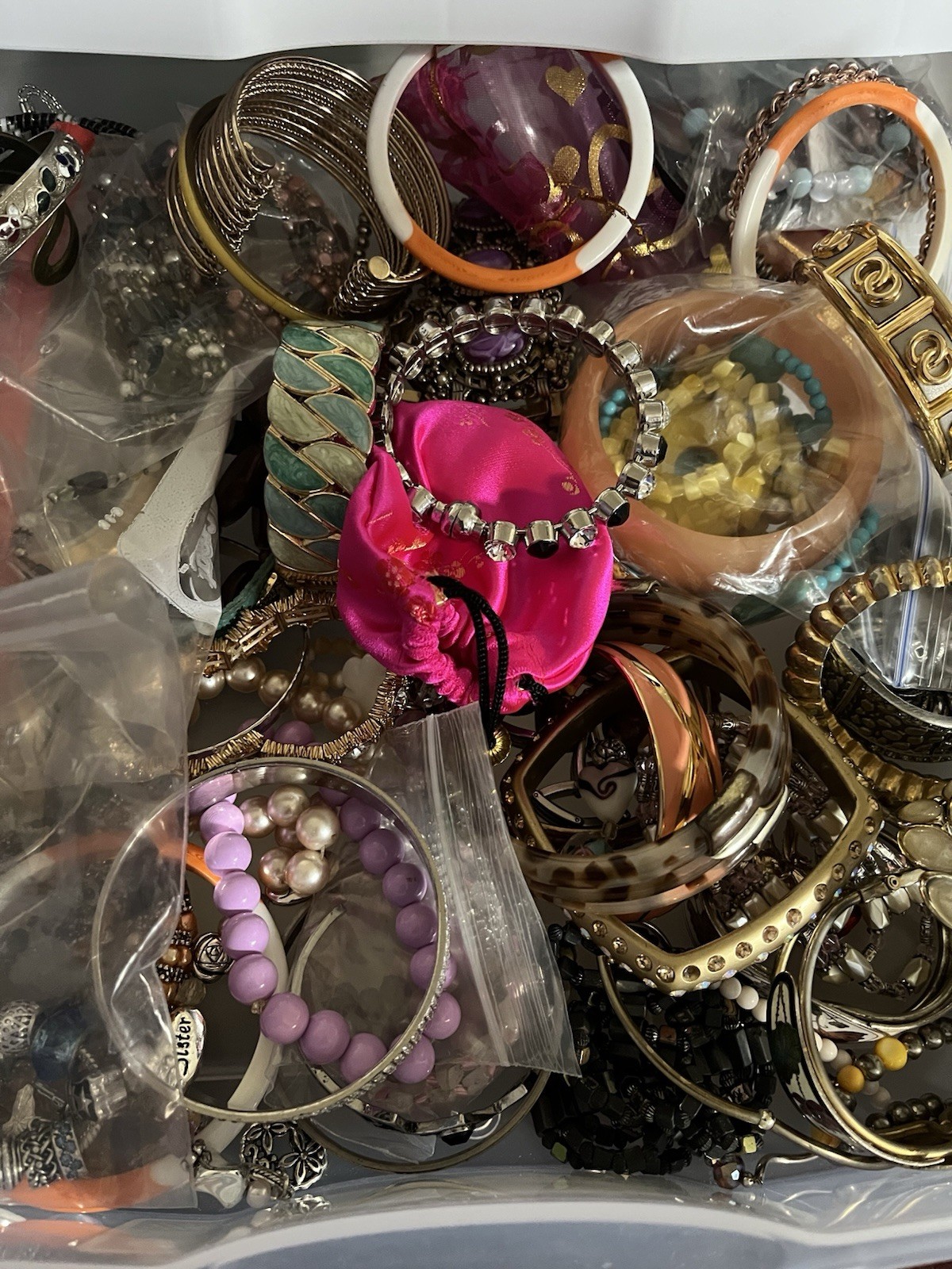 Mystery Box Lot Of 5 Vintage To Modern Jewelry! Some Signed ~ Trifari Avon Monet