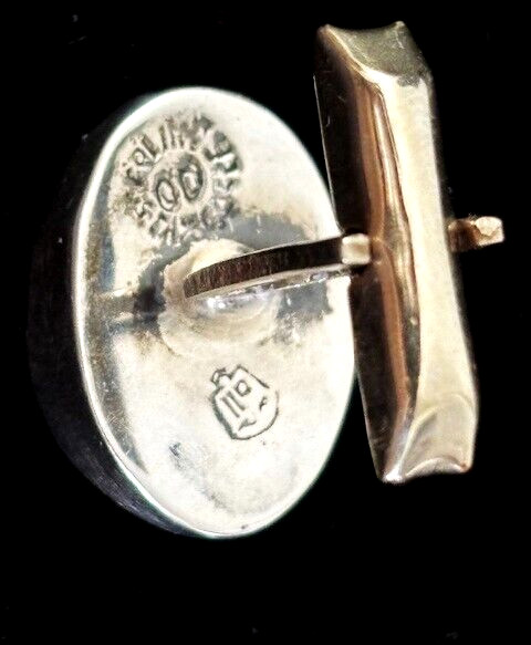 VTG Signed TAXCO MEXICO Sterling 925 Modernist Cuff Links Tie Clip Set 12.2 G