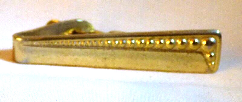 3 Vintage 1930s Late 1950s-Early 1960s Tie Slide Bars Clips Art Deco Bead Enamel