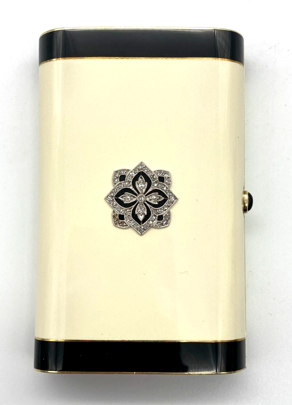 Tiffany & Co. Art Deco 14K Gold, Diamond & Enamel Cigarette Case, Circa 1920’s