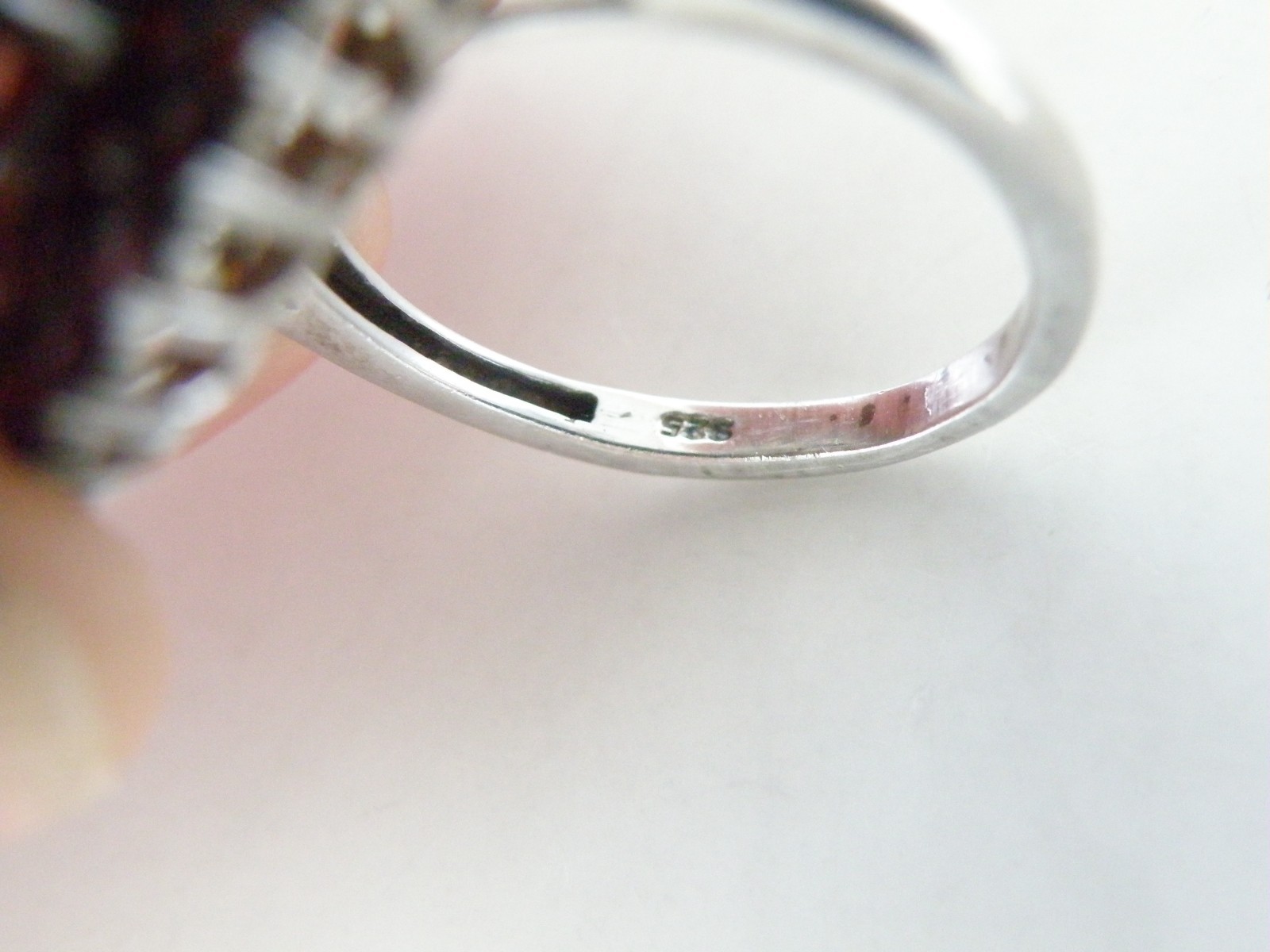 Large Sterling Silver 925 Watermelon Tourmaline Exotic Gemstone Statement Ring 8