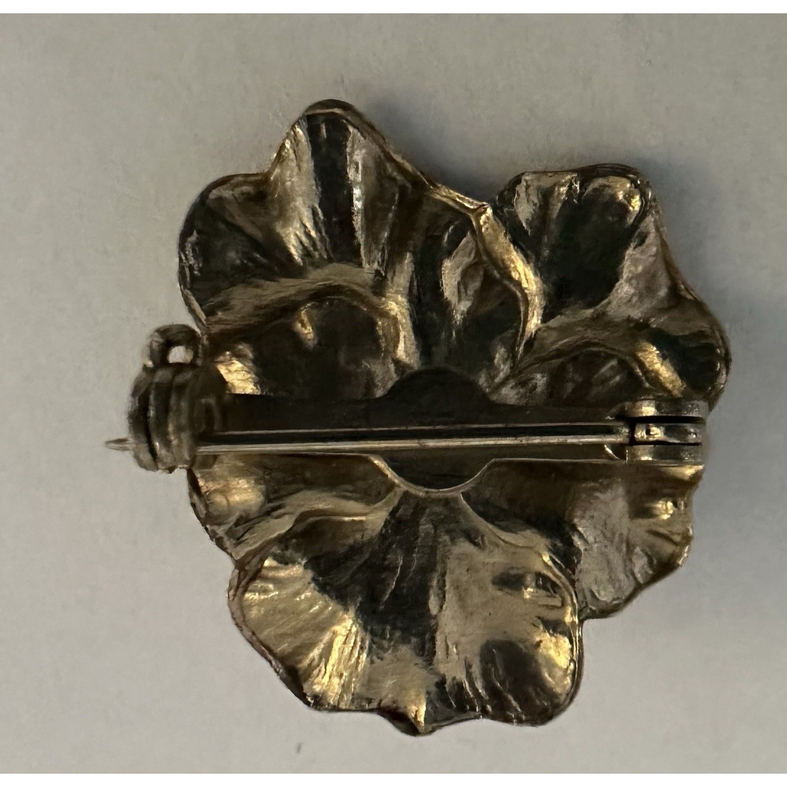 Vtg Pansy Yellow Enamel Pin Scatter Brooch Miniature Gold Tone with Faux Pearl