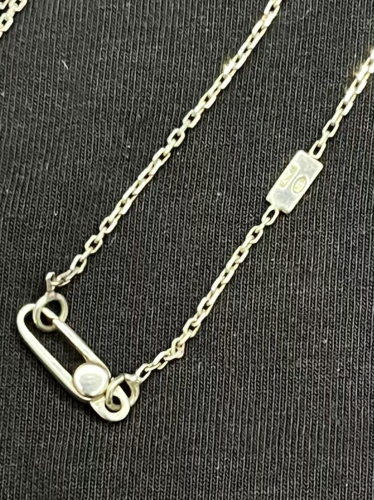 GUCCI Amethyst Twist Pendant 925 Silver Necklace 16.5in