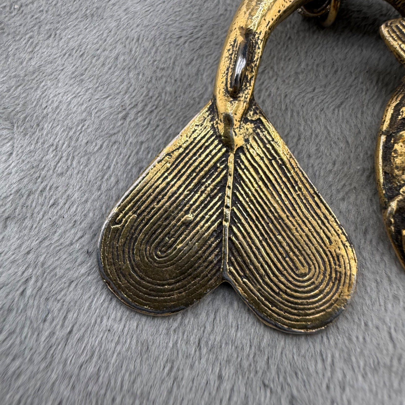 Vintage Alva Museum Replicas Fish Necklace Gold Tone 24”