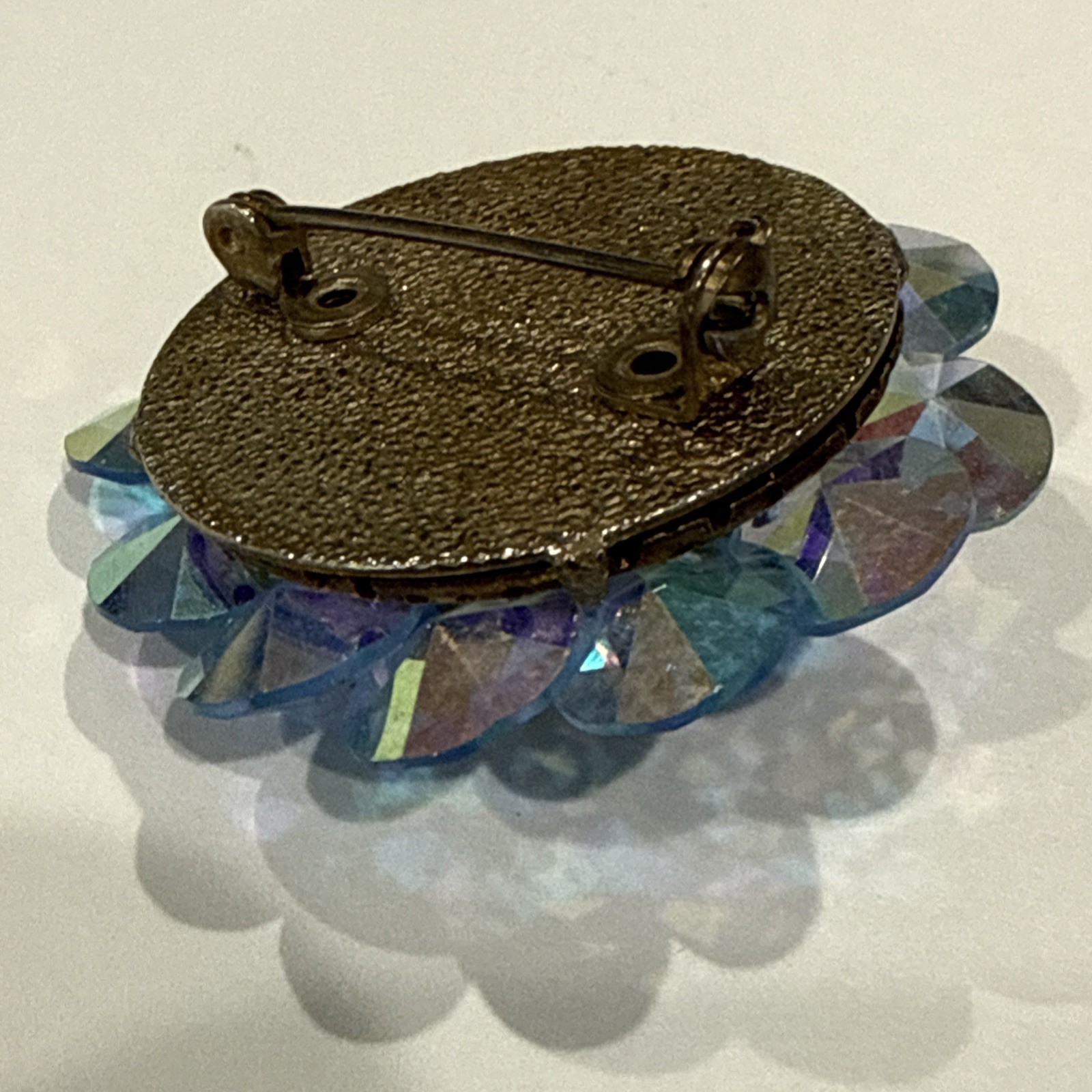 Vintage Blue Tones Rivoli Bead Flower Brooch – VENDOME Inspired