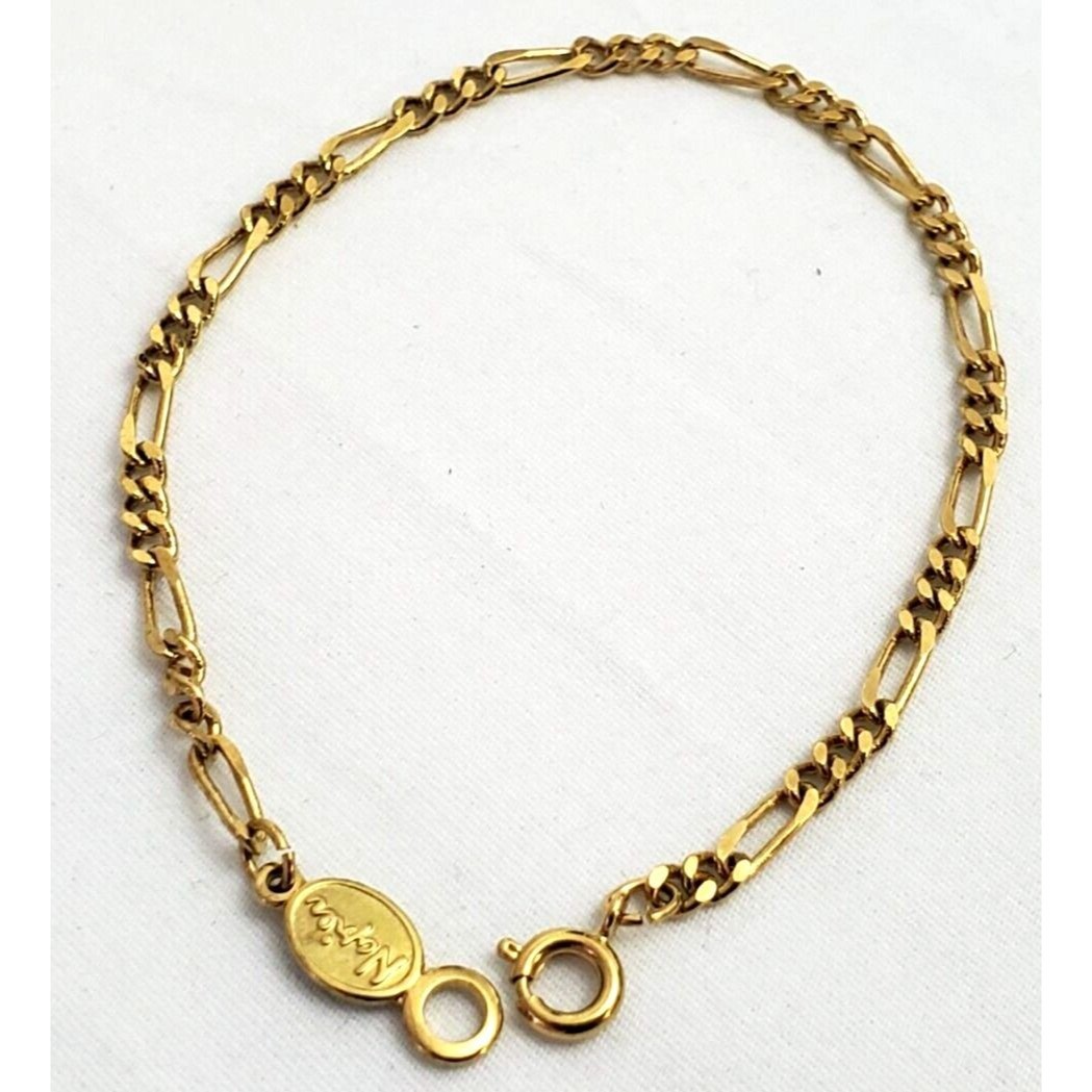 Napier Gold Tone Chain Link Bracelet 7.25″ New in Box Vintage