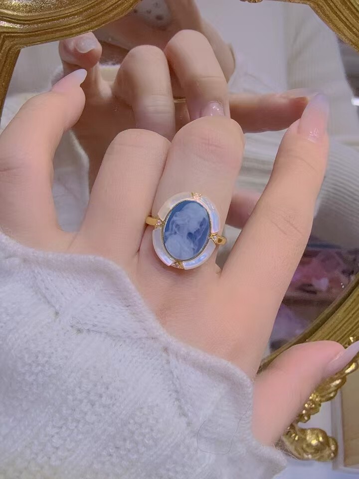 925 sterling silver ring Cameo Ring vintage jewelry Ring Estate Jewelry Gift